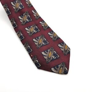 Robert Talbott Best of Class Silk Necktie Maroon Abstract Design